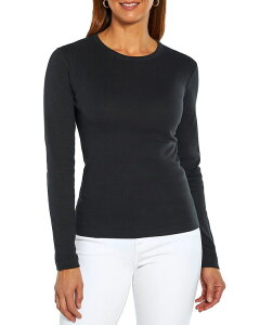 �X���[�h�b�c ���f�B�[�X �g�b�v�X �V���c Three Dots Long Sleeve Top Black �u���b�N