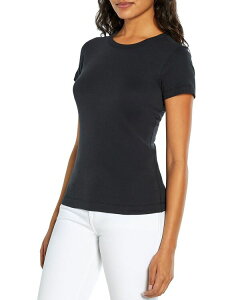 �X���[�h�b�c ���f�B�[�X �g�b�v�X T�V���c �N���[�l�b�N �R�b�g�� Three Dots Cotton Short Sleeve Crewneck Tee Black �u���b�N