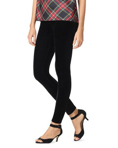 �q���[ ���f�B�[�X �{�g���X ���M���X �x���x�b�g HUE Velvet High Rise Leggings Black �u���b�N