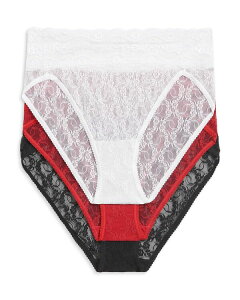 �r�[�e���v�e�B�b�h ���f�B�[�X �A���_�[�E�F�A �p���c ���[�X b.tempt'd by Wacoalace Kiss High Leg Panties Pack of 3 White/Crimson Red /Night �z���C�g