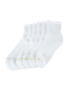 �q���[ ���f�B�[�X �A���_�[�E�F�A �C�� �~�j HUE Sport Mini Crew Socks Pack of 6 White �z���C�g