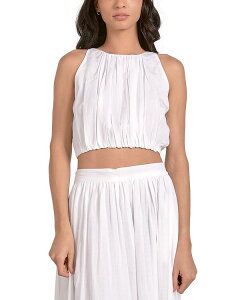 �G���� ���f�B�[�X �g�b�v�X �V���c �z���^�[ Elan Elastic Halter Top White �z���C�g