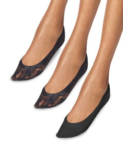 �q���[ ���f�B�[�X �A���_�[�E�F�A �C�� HUE Perfect Edge Liner Socks Pack of 3 Black �u���b�N