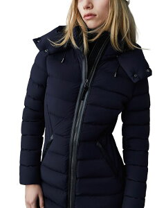 �}�b�J�[�W�� ���f�B�[�X �A�E�^�[ �R�[�g �_�E�� Mackage Farren Hoodedown Coat Navy �l�C�r�[