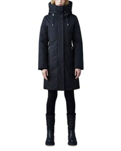 �}�b�J�[�W�� ���f�B�[�X �A�E�^�[ �R�[�g �_�E�� Mackage Shilohoodedown Coat Black �u���b�N