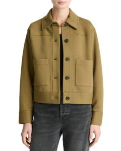 ���B���X ���f�B�[�X �A�E�^�[ �W���P�b�g�E�u���]�� �N���b�v�h Vince Cropped Patch Pocket Jacket Dark Olive �I���[�u