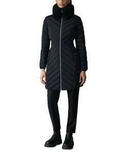 �}�b�J�[�W�� ���f�B�[�X �A�E�^�[ �R�[�g �_�E�� Mackage Lyrishearling Collar Puffer Down Coat Black �u���b�N