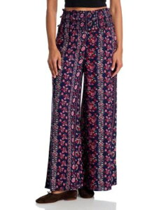 �A�N�A ���f�B�[�X �{�g���X �J�W���A���p���c �V���[�����O AQUA Smocked Waist Pants - Exclusive Navy �l�C�r�[