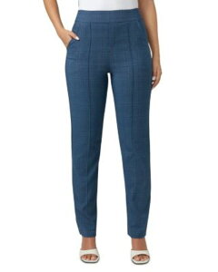 �q���[ ���f�B�[�X �{�g���X �J�W���A���p���c HUE Windowpane Classic Pull On Trousers Medium Wash