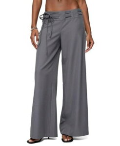 �A�f�B�N�e�b�h ���f�B�[�X �{�g���X �J�W���A���p���c ���[�X Edikted Willard Baggy Lace Up Belt Pants Dark-Gray �O���[
