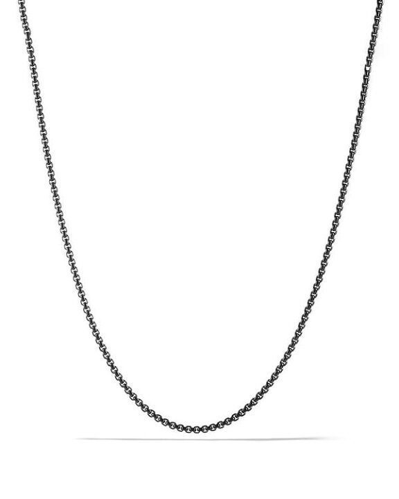 楽天市場】デイビット・ユーマン メンズ ネックレス・チョーカー アクセサリー Small Box Chain Necklace 2.7mm 26  Black : ReVida 楽天市場店