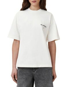 �I�[���Z�C���c ���f�B�[�X �g�b�v�X T�V���c ALLSAINTS Underground Etta Tee Ashen White �z���C�g