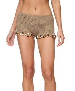 �A�f�B�N�e�b�h ���f�B�[�X �{�g���X �n�[�t�p���c�E�V���[�c �V���[�g�p���c Edikted Kairi Bead Crochet Shorts Olive �I���[�u