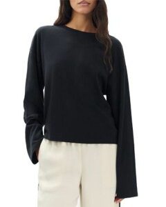 ���O�A���h�{�[�� ���f�B�[�X �g�b�v�X T�V���c rag & bone Kelly Boxy Long Sleeve Tee Black �u���b�N
