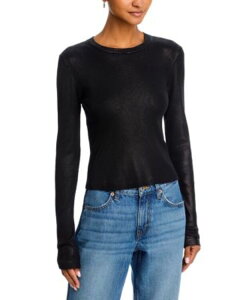 ���_�� ���f�B�[�X �g�b�v�X T�V���c RE/DONE 90s Foil Baby Long Sleeve Tee Black Foil �u���b�N