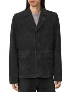 �I�[���Z�C���c �����Y �A�E�^�[ �W���P�b�g�E�u���]�� �X�G�[�h �u���U�[ ALLSAINTS Hornett Suede Blazer Gull Brown �u���E��