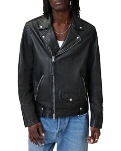 �I�[���Z�C���c �����Y �A�E�^�[ �W���P�b�g�E�u���]�� ���U�[ ALLSAINTS Milo Leather Biker Jacket Black �u���b�N