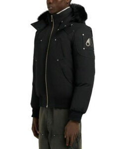 ���[�X�i�b�N�� �����Y �A�E�^�[ �W���P�b�g�E�u���]�� �_�E�� Moose Knuckles Original Ballistic Shearling Trimmedown Bomber Jacket Black/ Black �u���b�N