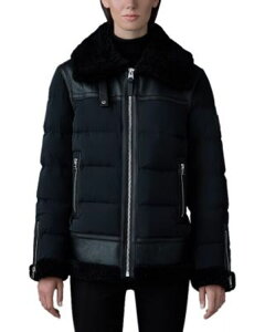 �}�b�J�[�W�� ���f�B�[�X �A�E�^�[ �W���P�b�g�E�u���]�� �_�E�� Mackage Vanna Mixed-Media Shearling Down Jacket Black �u���b�N
