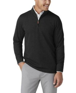 �~�Y�����C�� �����Y �A�E�^�[ �j�b�g�E�Z�[�^�[ �n�[�t�W�b�v Mizzen+Main KPI Quarter Zip Heather Sweater Black �u���b�N