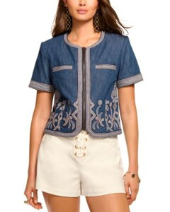 ���C�~�[ �u���b�N ���f�B�[�X �A�E�^�[ �W���P�b�g�E�u���]�� Ramy Brook Nicko Jacketonal Embroideredenim �f�j��