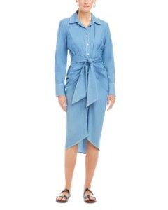 �t�B�t�e�B�[���g�D�G���e�B ���f�B�[�X �g�b�v�X �V���c �v���[�c Fifteen Twenty Rayleen Long Sleeve Pleated Shirtdress Chambray
