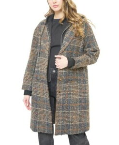 �Z���g�����p�[�N�E�F�X�g ���f�B�[�X �A�E�^�[ �R�[�g Central Park West Women's Daphne Dickey Coat Plaid �`�F�b�N