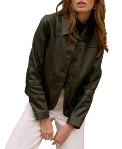 �~���g���x���x�b�g ���f�B�[�X �A�E�^�[ �W���P�b�g�E�u���]�� ���U�[ Mint Velvet Women's Leather Pocket Detail Jacket Black �u���b�N