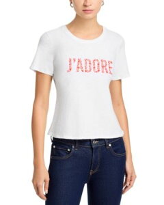 �T���N �Z�v�g ���f�B�[�X �g�b�v�X T�V���c Cinq Sept J'Adore Heart Shrunken Tee White/red �z���C�g