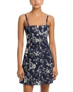 �T���N �A �Z�v�g ���f�B�[�X �g�b�v�X �����s�[�X �h�J �f�j�� Cinq ? Sept Zack Garden Embroideredenim Dress Indigo Multi �C���f�B�S