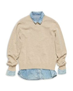 �A�N�l �X�g�D�f�B�I�Y ���f�B�[�X �A�E�^�[ �j�b�g�E�Z�[�^�[ �V���c �f�j�� Acne Studios Layeredenim Shirt Sweater Beige �x�[�W��