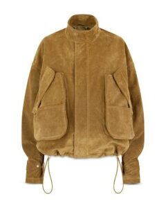 �W �A�e�B�R ���f�B�[�X �A�E�^�[ �W���P�b�g�E�u���]�� ���U�[ THE ATTICO Leather Bomber Jacket Sand �T���h