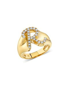 �V�h�j�[�G���@�� ���f�B�[�X �A�N�Z�T���[ �����O Sydney Evan 14K Yellow Goldiamond Script Letter Signet Ring 0.41 tcw Gold �S�[���h