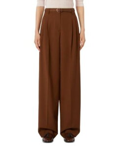 �}�b�N�X�}�[�� ���f�B�[�X �{�g���X �J�W���A���p���c Max Mara Studio Mstbacio Trousers Chocolate �`���R���[�g