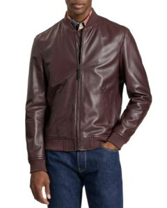 �e�b�h�x�[�J�[ �����Y �A�E�^�[ �W���P�b�g�E�u���]�� ���U�[ Ted Baker Waggoner Leather Bomber Jacket Burgundy �o�[�K���f�B