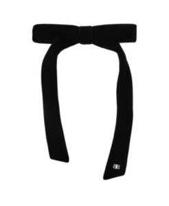 �o�����V�A�K ���f�B�[�X �o�b�O Balenciaga Holli Thin Hair Bow Black/Shiny Silver �u���b�N