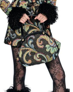 �A�i�X�C �����Y �o�b�O Anna Sui Tapestry Memento Bag Black Multi �u���b�N
