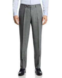 �J�i�[�� �����Y �{�g���X �J�W���A���p���c ���M�����[�t�B�b�g Canali Monza Pleat M lange Regular Fit Pants Charcoal �`���R�[��