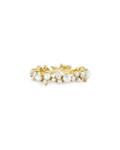 �V�h�j�[�G���@�� ���f�B�[�X �A�N�Z�T���[ �����O Sydney Evan 14K Yellow Goldiamond & Freshwater Pearl Cocktail Eternity Ringold �S�[���h
