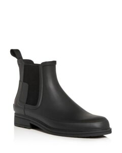�n���^�[ �����Y �V���[�Y �u�[�c�E���C���u�[�c �`�F���V�[ Hunter Men's Original Refined Chelsea Rain Boots Black �u���b�N