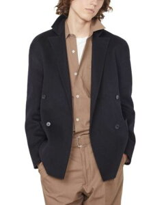 �I�t�B�V���W�F�l���[�� �����Y �A�E�^�[ �R�[�g �E�[�� Officine G?n?rale Maxwell Double Breasted Wool Coat Dark Navy �l�C�r�[