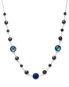 イッポリスタ レディース ネックレス・チョーカー アクセサリー Sterling Silver Lollipop Lapis Triplet London Blue Topaz & Hematite Necklace in Eclipse 18 Multi/Silver