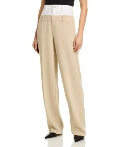 �T���N �A �Z�v�g ���f�B�[�X �{�g���X �J�W���A���p���c Cinq ? Sept Dionne Mixed Media Pants Khaki/white �z���C�g