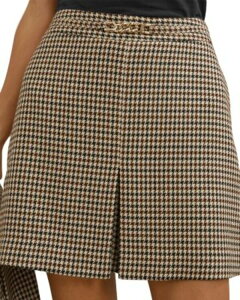 ���C�X ���f�B�[�X �{�g���X�J�[�g �~�j REISS Beatrix Mini Skirt Neutral Chocolate �`���R���[�g