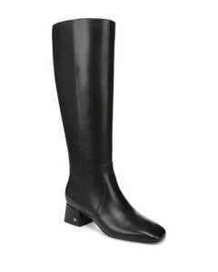 �T���G�f���}�� ���f�B�[�X �V���[�Y �u�[�c�E���C���u�[�c Sam Edelman Women's Porter Wide Calf Zip Riding Boots Black Leather �u���b�N