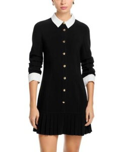 �T���N �A �Z�v�g ���f�B�[�X �g�b�v�X �����s�[�X �N���[�v Cinq ? Sept Drapey Crepe Lucilla Dress Black/ivory �A�C�{���[