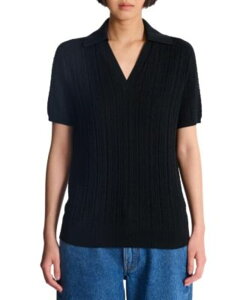 �o���}�� ���f�B�[�X �g�b�v�X �|���V���c �j�b�g Balmain Monogram Knit Polo Black �u���b�N
