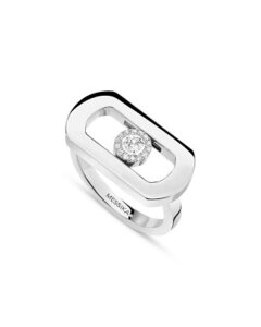 ���V�J ���f�B�[�X �A�N�Z�T���[ �����O Messika 18K Gold So Move Diamond Oval Signet Ring White Gold �z���C�g