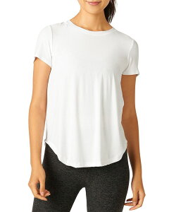 �r�����h���K ���f�B�[�X �g�b�v�X T�V���c �_�E�� Beyond Yoga On The Down Low Tee Cloud White �z���C�g