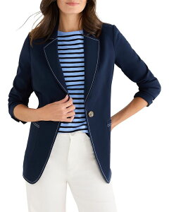 �j�b�N�v���X�]�[�C ���f�B�[�X �A�E�^�[ �W���P�b�g�E�u���]�� �u���U�[ NIC+ZOE Sleek Accent Stitch Anywhere Blazer Dark Indigo �C���f�B�S